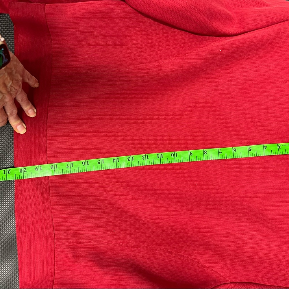 Carlisle brand soft red cropped front zipper jacket. - Picture 13 of 13